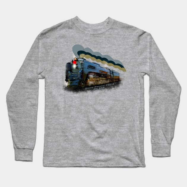 Gorgeous vintage Railroad steam locomotive FEF3 844 Long Sleeve T-Shirt by MotorManiac